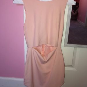 Showpo light pink mini dress with cutout